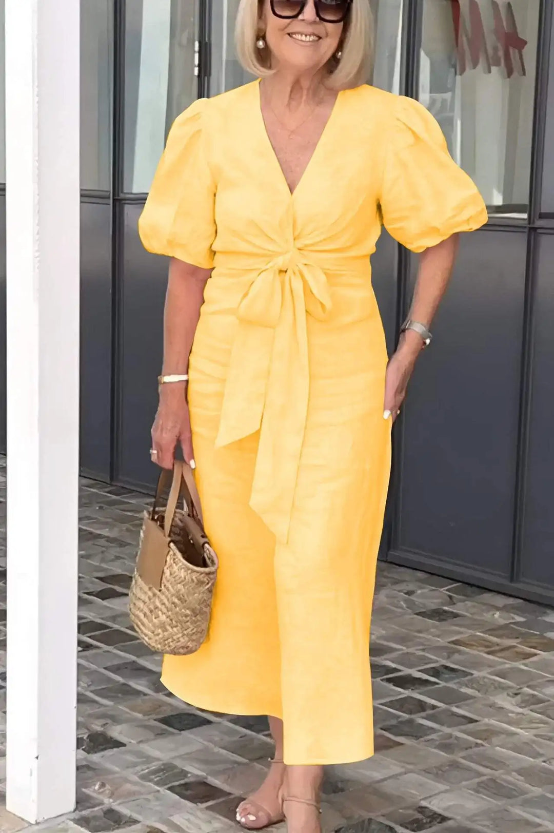 Christina™ | Bow-Front Midi Dress