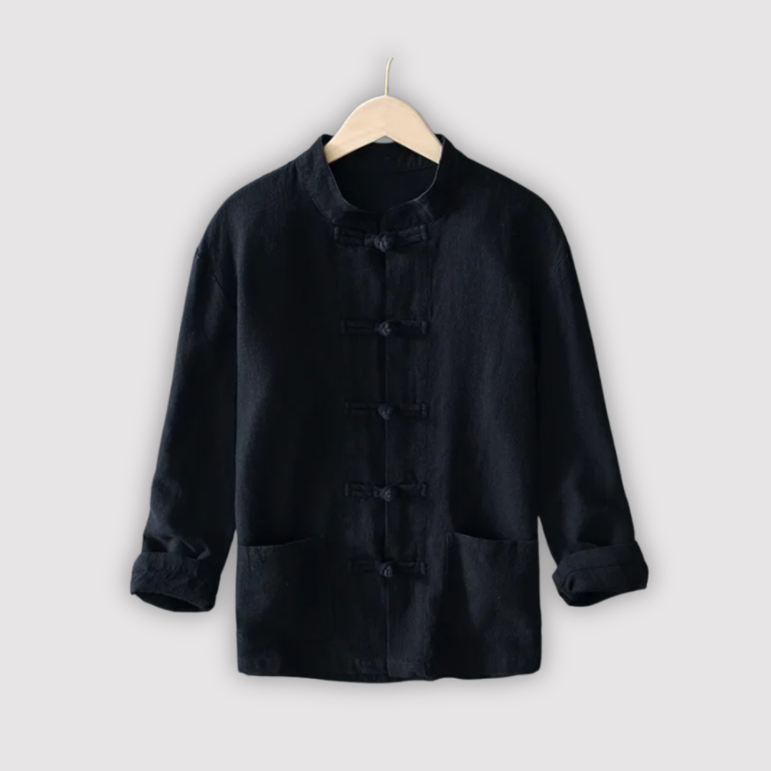Michael Sydney men's airy long sleeve shirt, front view