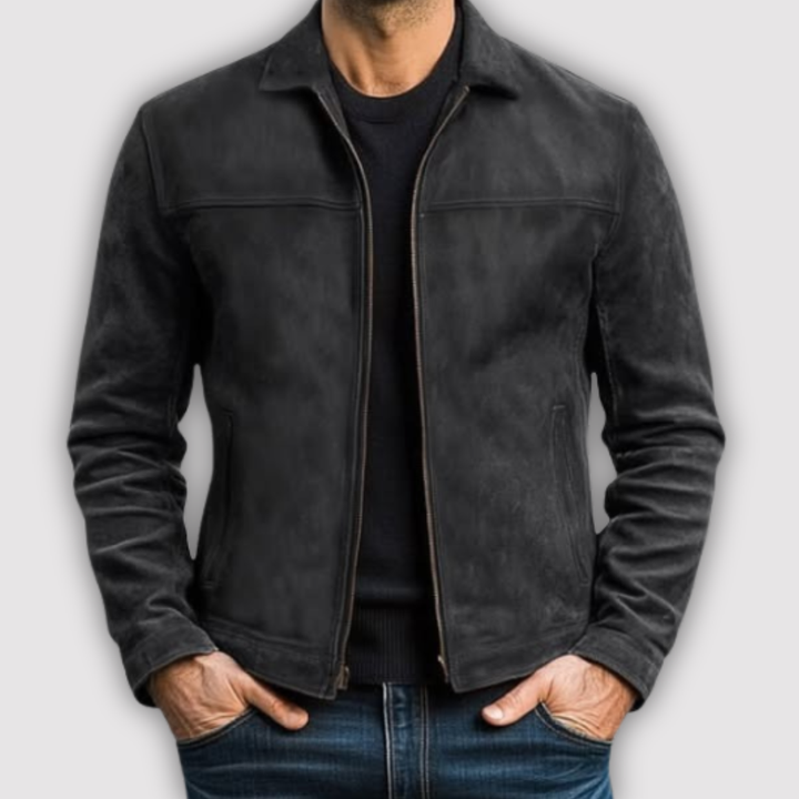 Michael Sydney men's smooth-finish jacket, front view