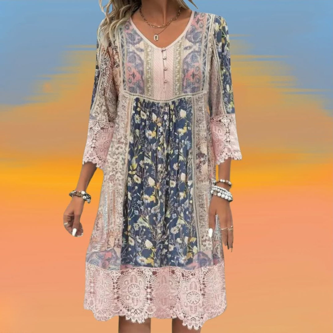 Cindy™ | Romantic Boho Midi Dress