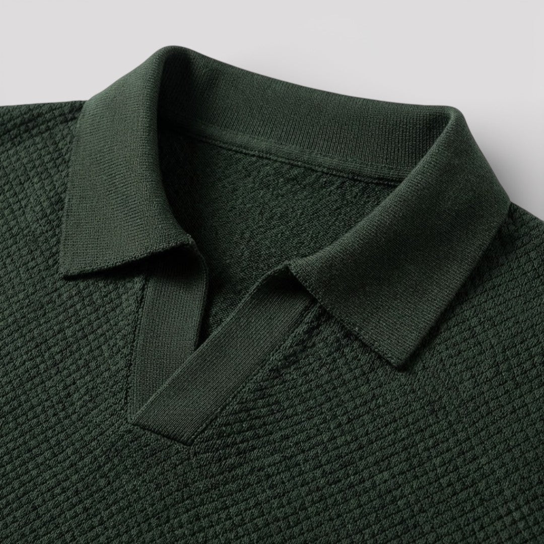 Michael Sydney men's polo shirt without placket, front view