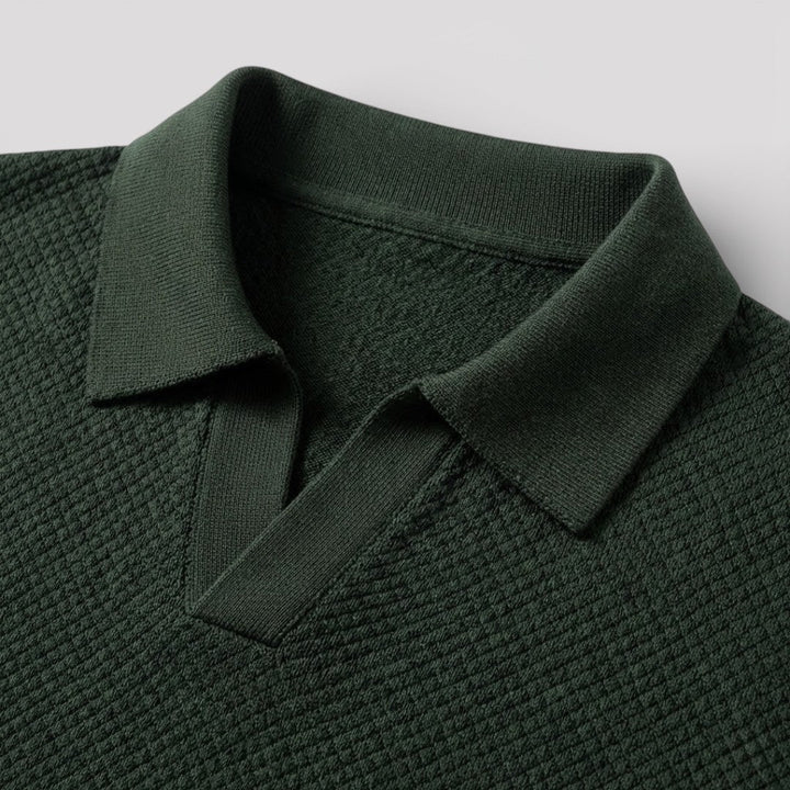 Michael Sydney men's polo shirt without placket, front view