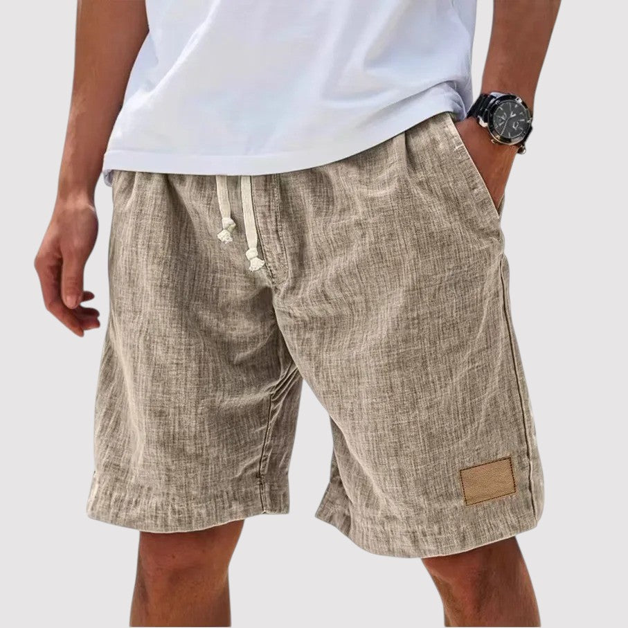 Michael Sydney men's drawcord shorts, front view