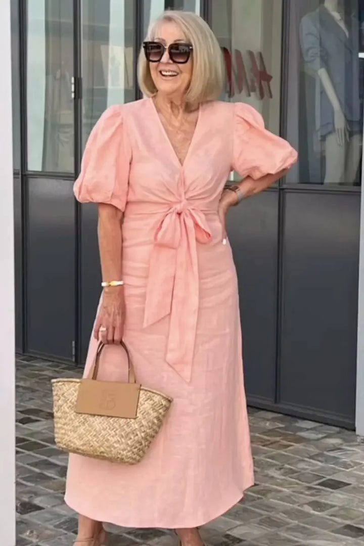 Christina™ | Bow-Front Midi Dress