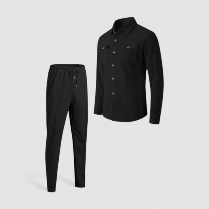 Michael Sydney men's shirt and pants set, front view
