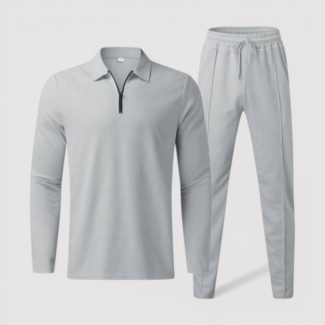 Michael Sydney men's half-zip set, front view