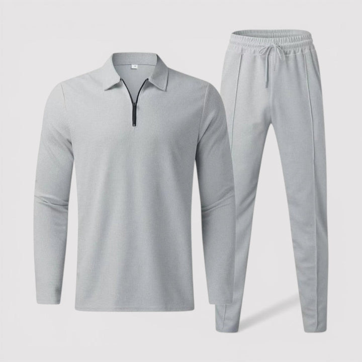 Michael Sydney men's half-zip set, front view
