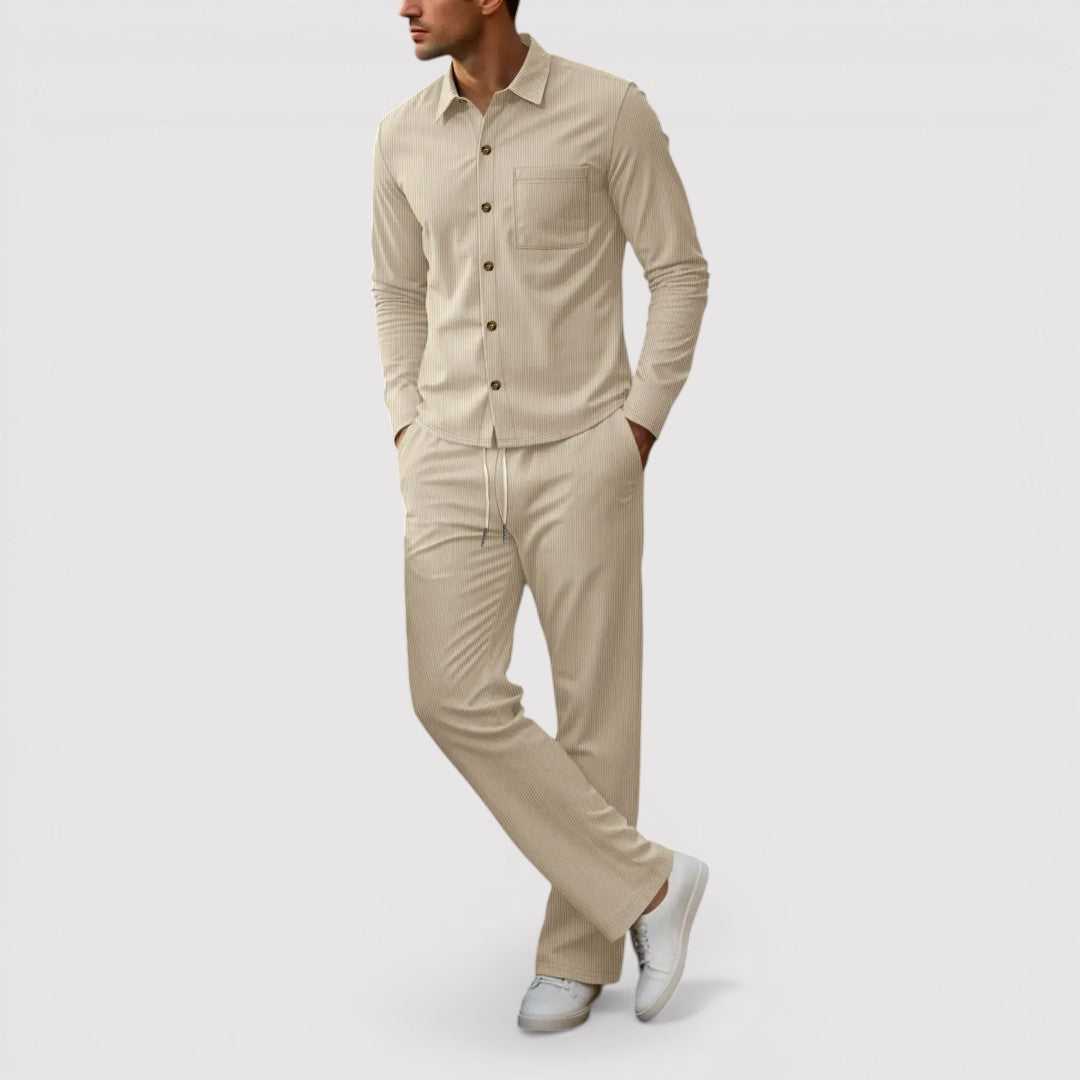 Michael Sydney men's shirt and pants set, front view