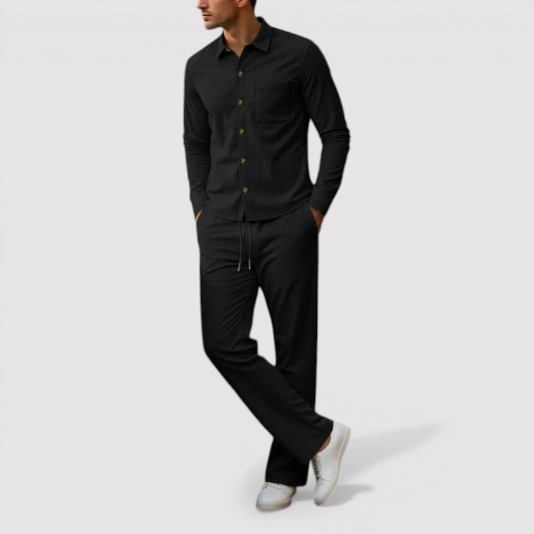 Michael Sydney men's shirt and pants set, front view
