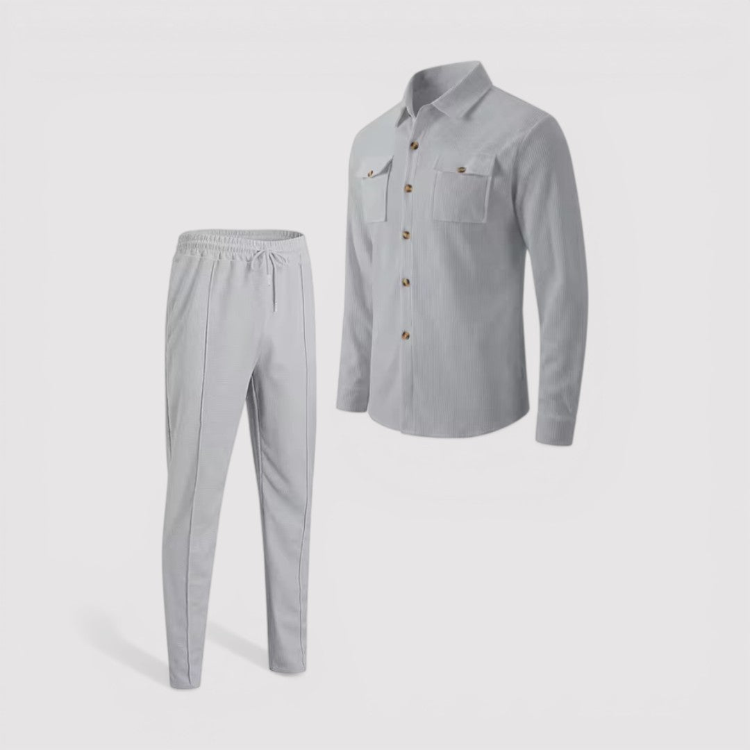 Michael Sydney men's shirt and pants set, front view