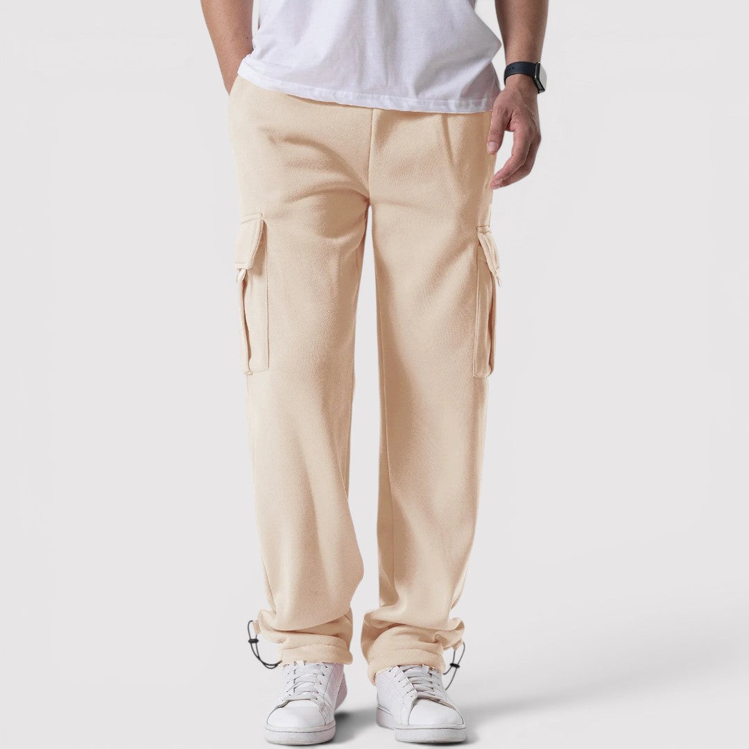 Michael Sydney men's stretch cargo pants, front view