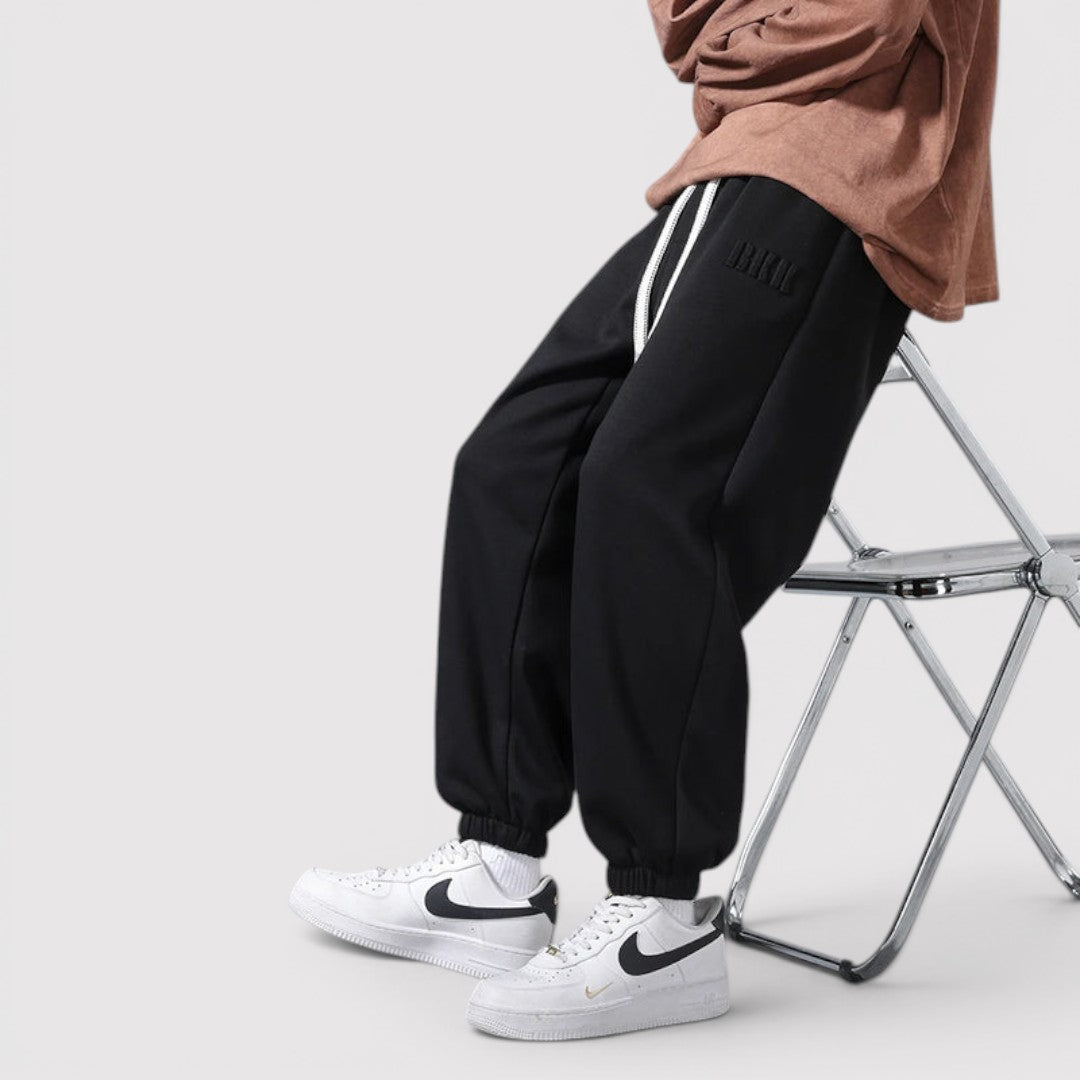 Michael Sydney men's stretch joggers, front view