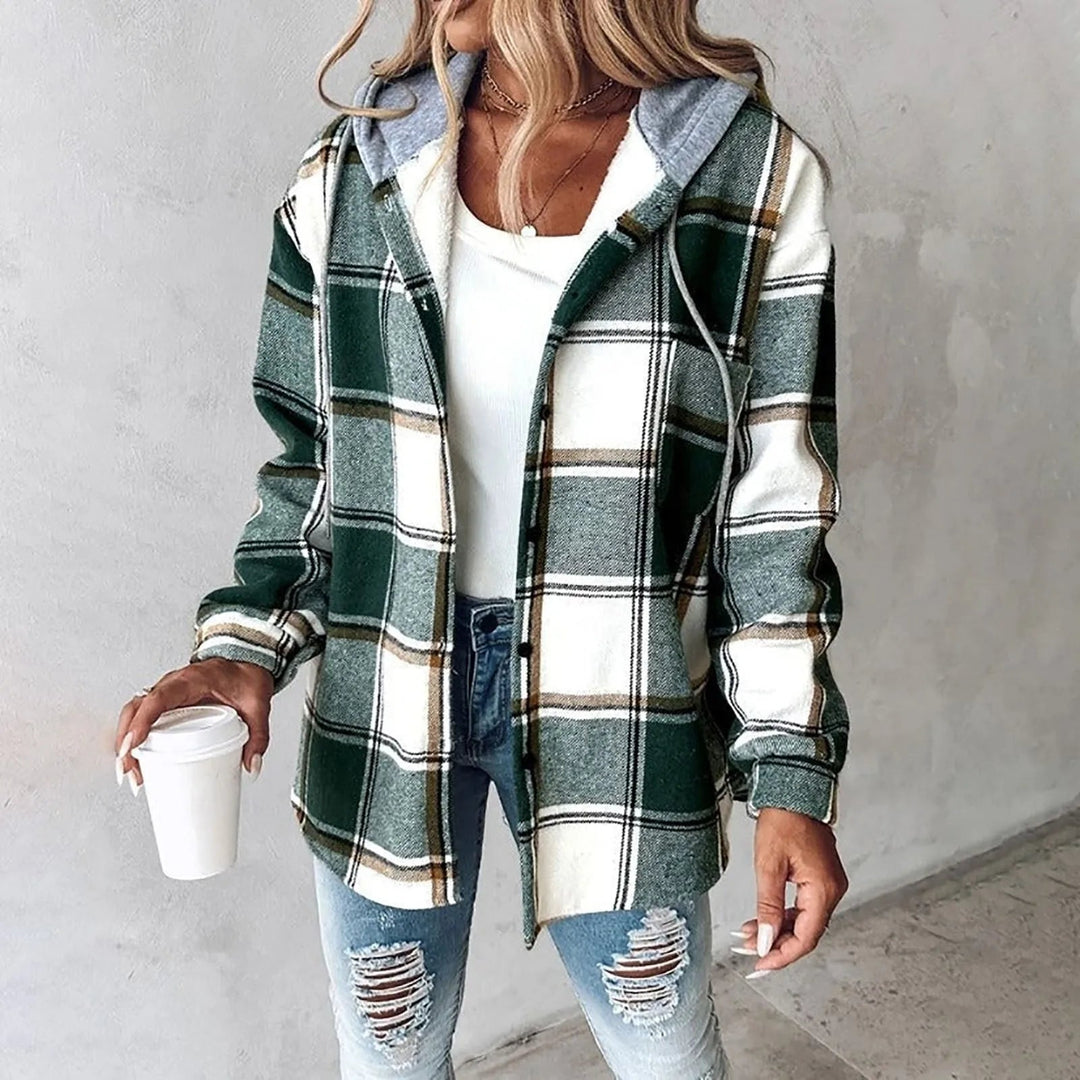 Marlene™ | Checked Hooded Jacket