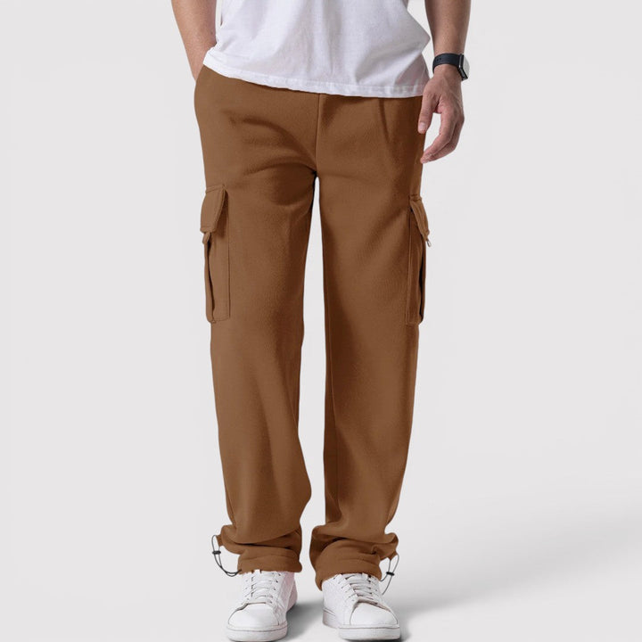 Michael Sydney men's stretch cargo pants, front view