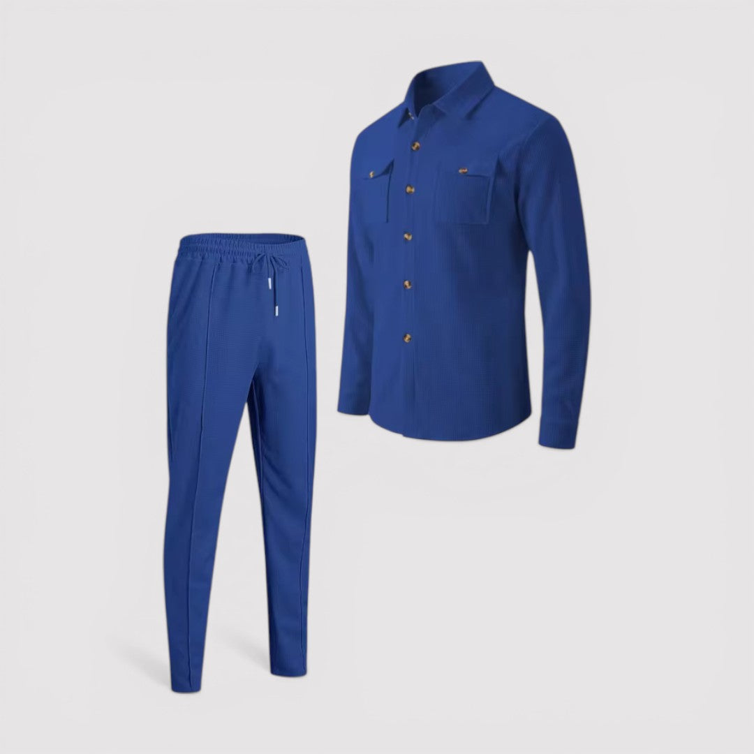 Michael Sydney men's shirt and pants set, front view