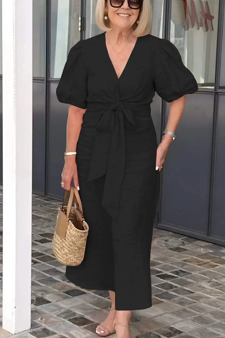 Christina™ | Bow-Front Midi Dress
