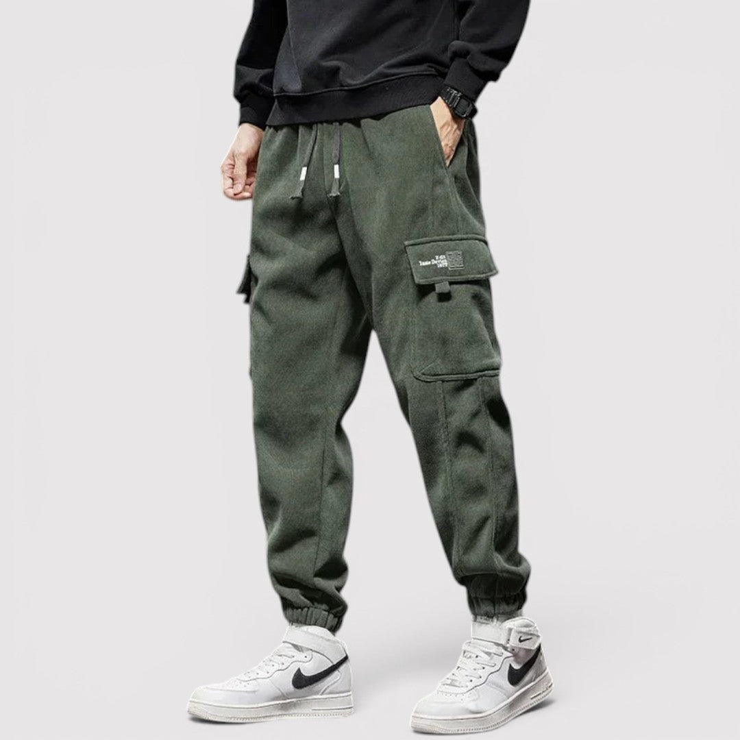 Michael Sydney men's cargo pants, front view