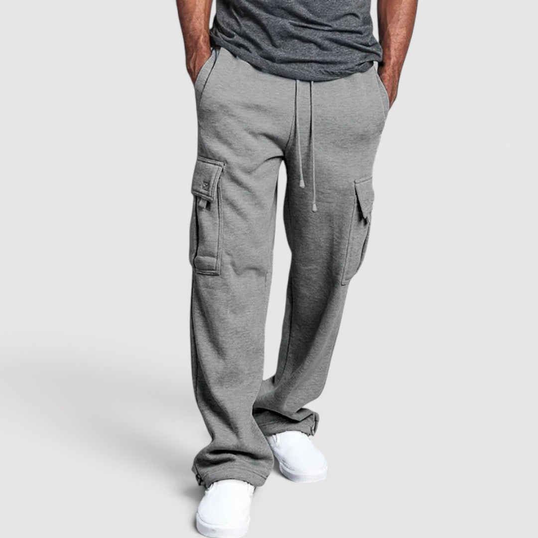 Michael Sydney men's stretch cargo pants, front view
