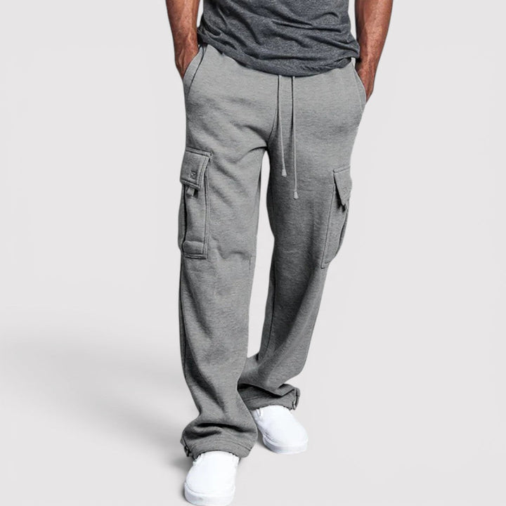 Michael Sydney men's stretch cargo pants, front view