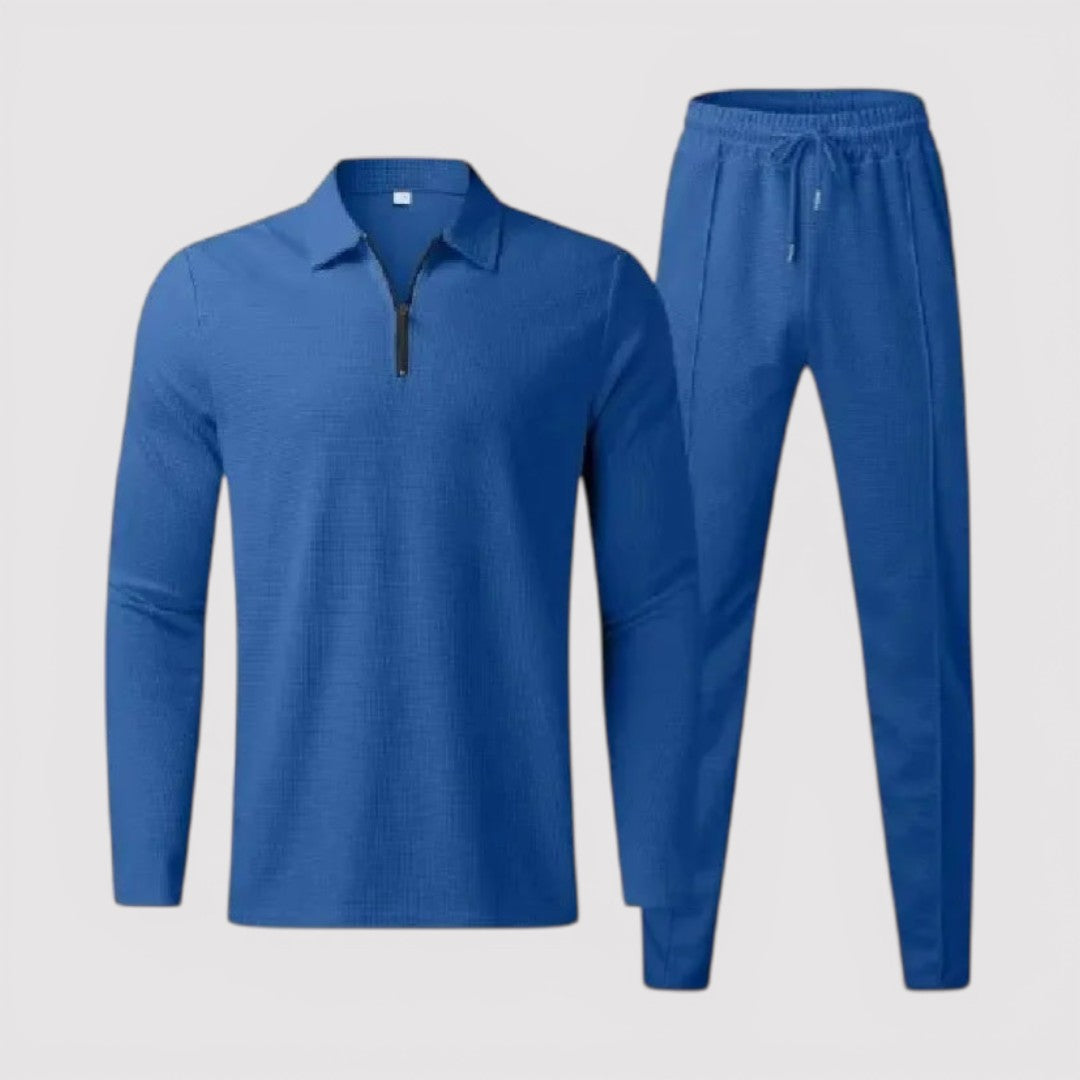 Michael Sydney men's half-zip set, front view