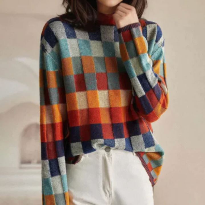 Theresa™ | Retro Check Jumper