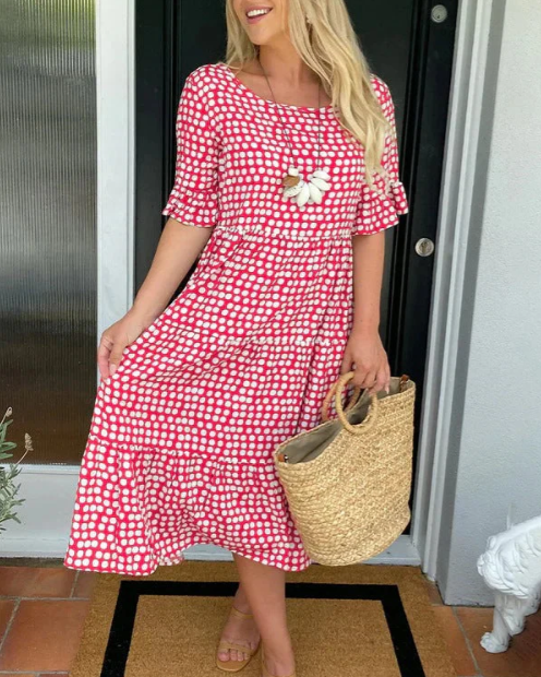 Tammy™ | Short Sleeve Midi Dress