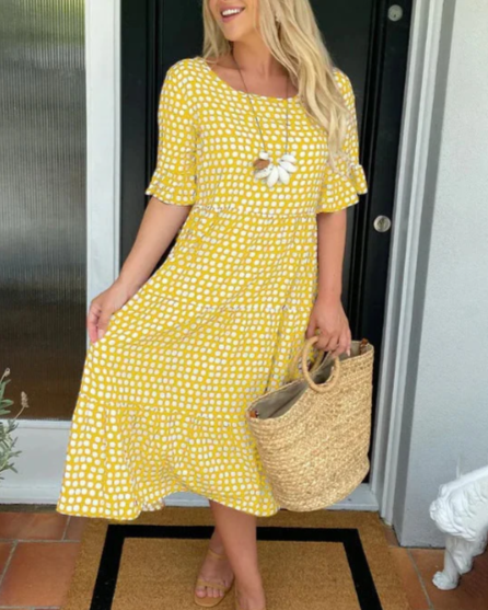 Tammy™ | Short Sleeve Midi Dress