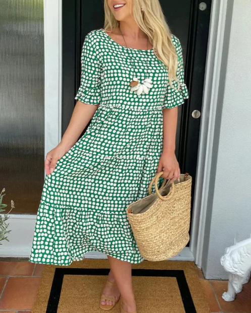 Tammy™ | Short Sleeve Midi Dress