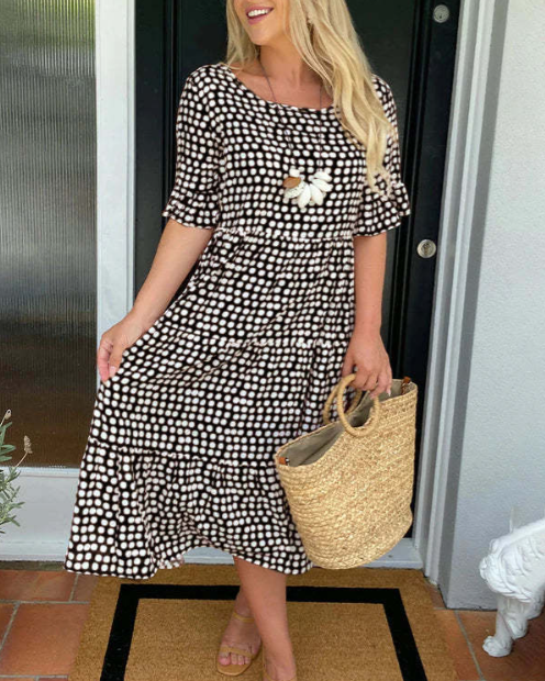 Tammy™ | Short Sleeve Midi Dress