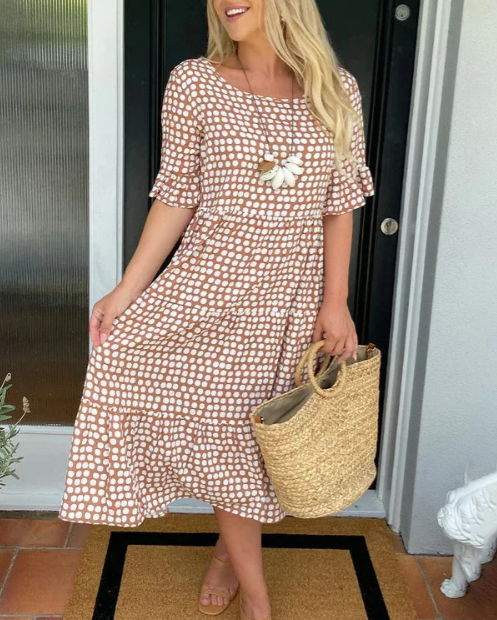 Tammy™ | Short Sleeve Midi Dress