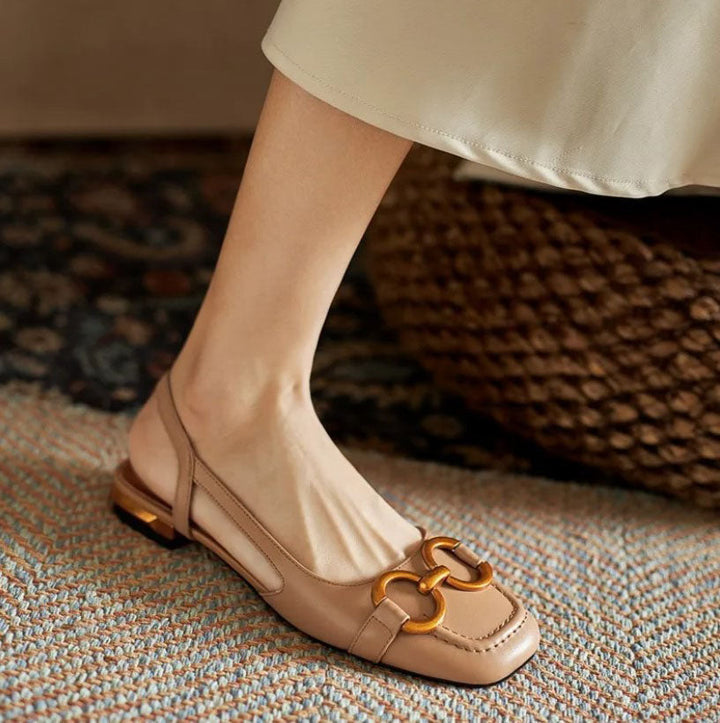 Ruth™ | Square-Toe Buckle Flats