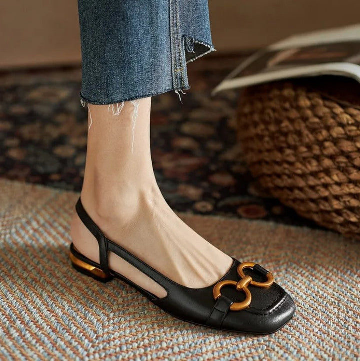 Ruth™ | Square-Toe Buckle Flats