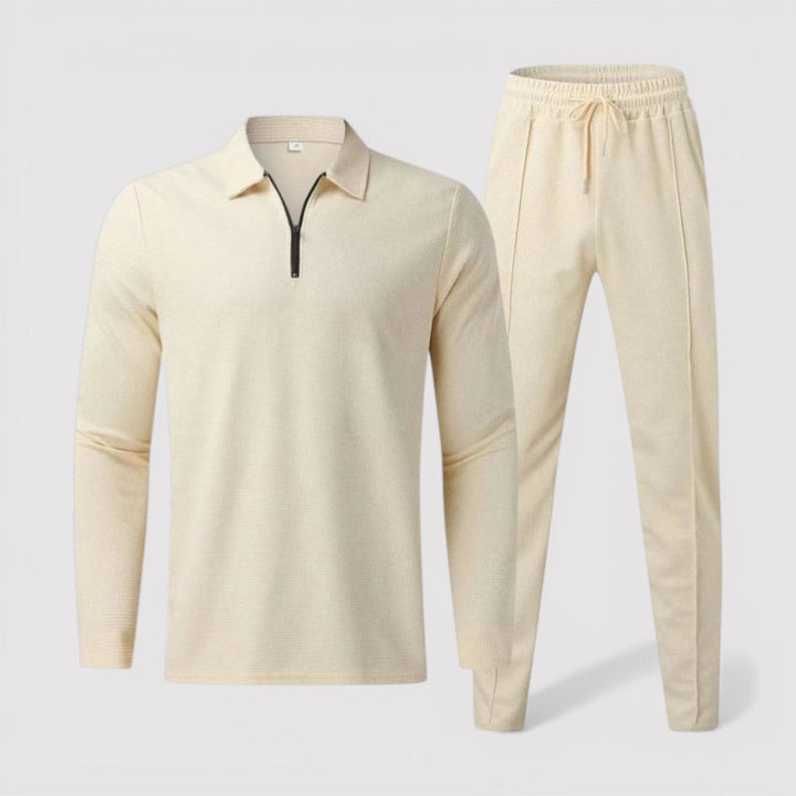 Michael Sydney men's half-zip set, front view