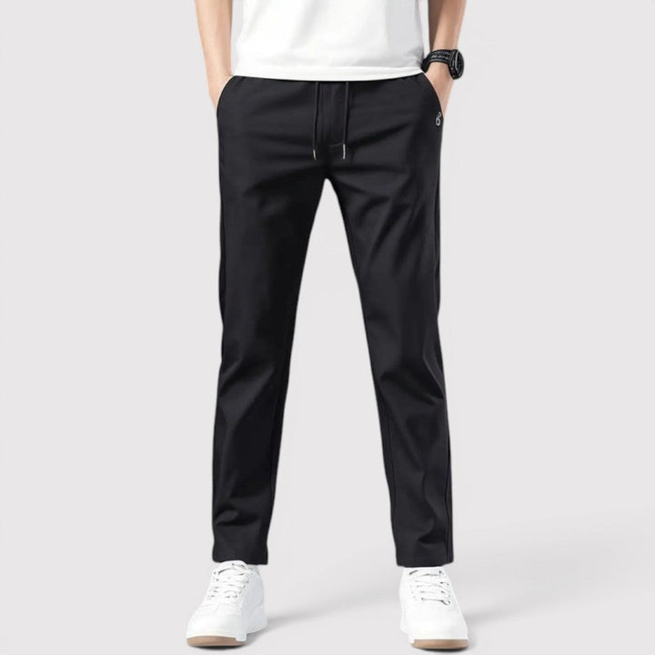 Michael Sydney men's lightweight tapered pants, front view