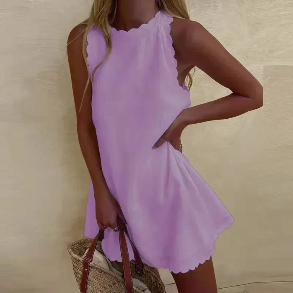 Diane™ | Ruffle-Neck Dress