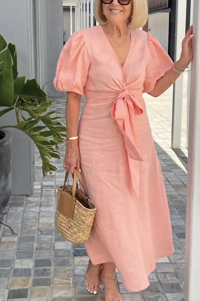 Christina™ | Bow-Front Midi Dress