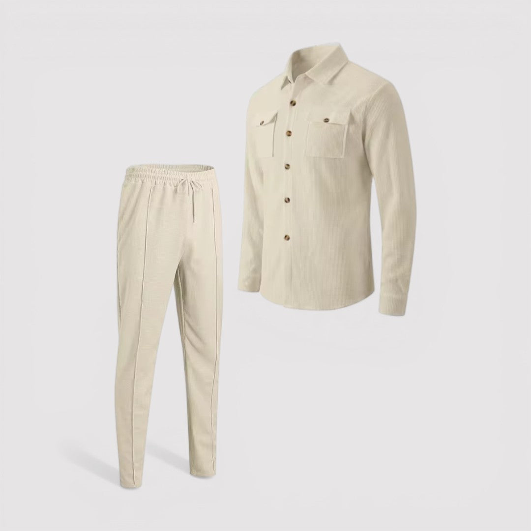 Michael Sydney men's shirt and pants set, front view