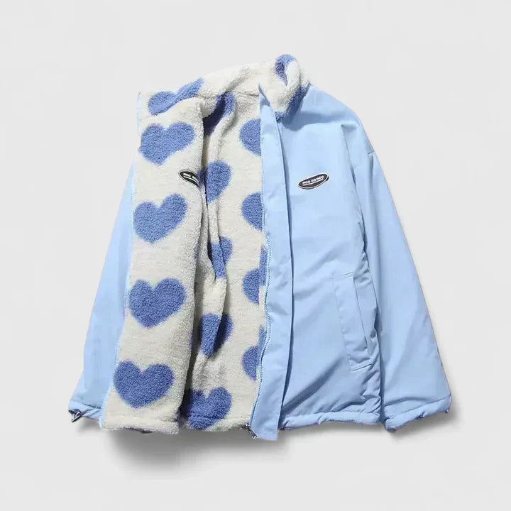 Nina™ | Heart Print Reversible Jacket
