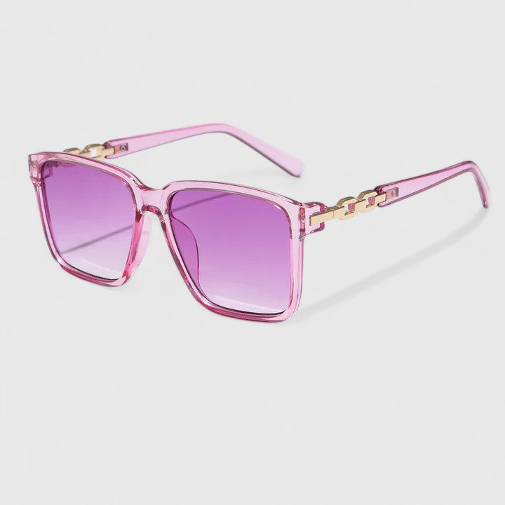 Cheree™ | Chain-Detail Square Sunglasses