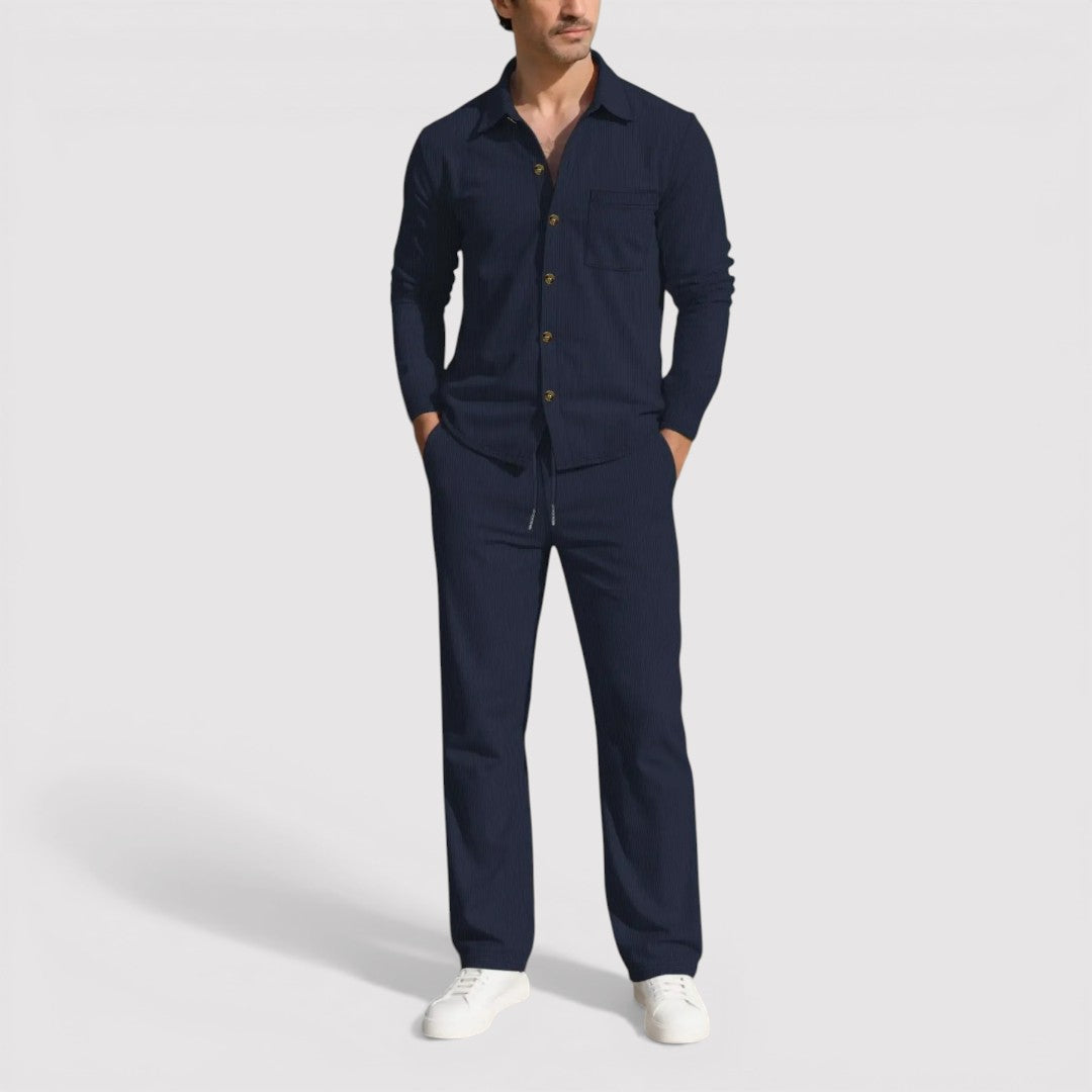 Michael Sydney men's shirt and pants set, front view