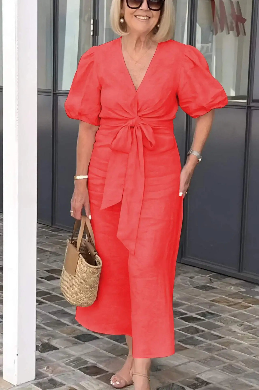 Christina™ | Bow-Front Midi Dress