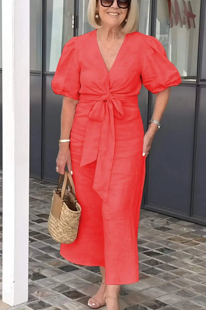 Christina™ | Bow-Front Midi Dress