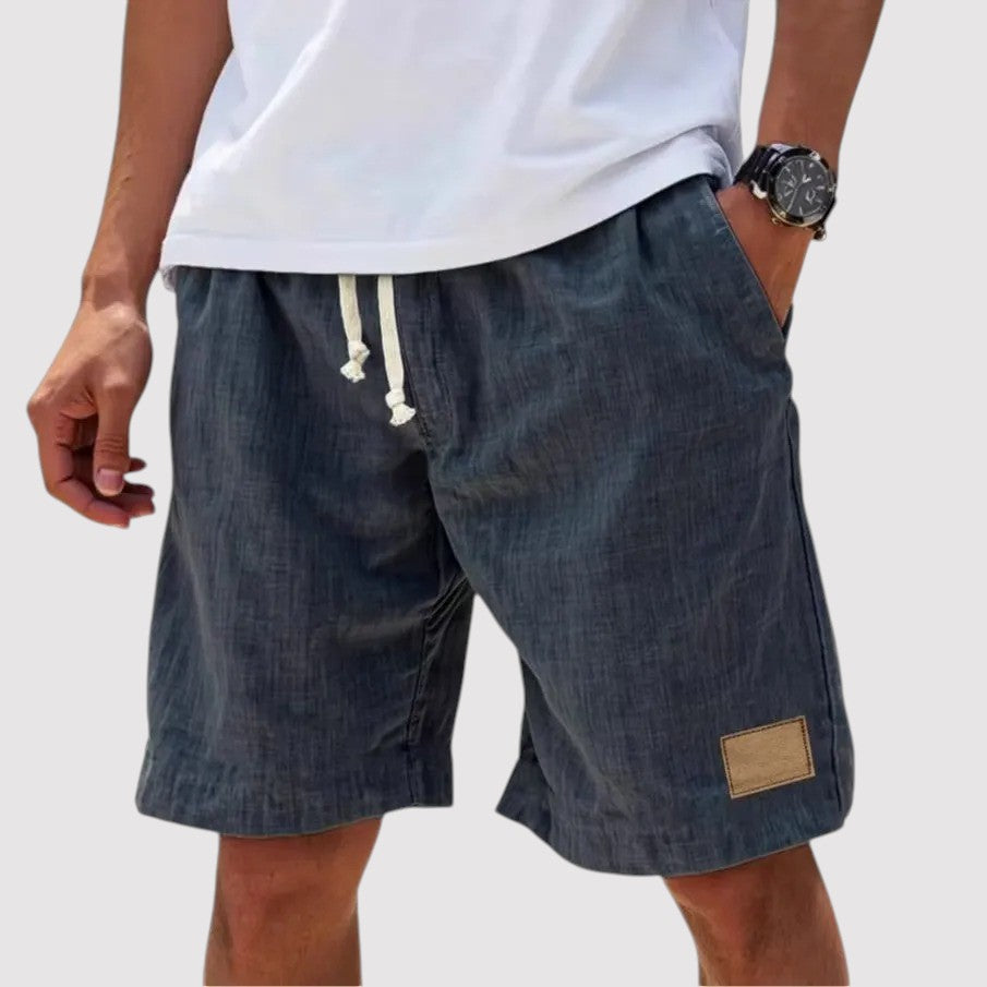 Michael Sydney men's drawcord shorts, front view