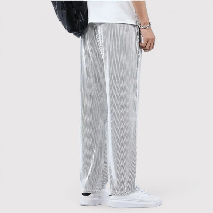 Michael Sydney men's striped pants, front view