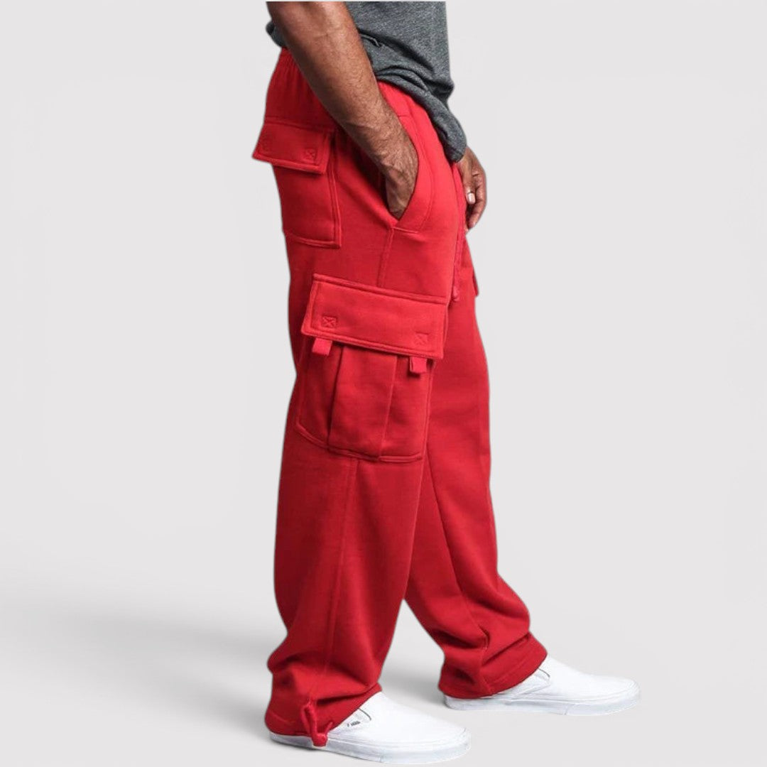 Michael Sydney men's stretch cargo pants, front view