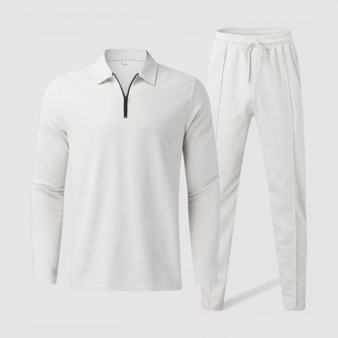 Michael Sydney men's half-zip set, front view
