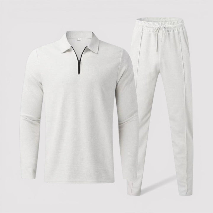 Michael Sydney men's half-zip set, front view