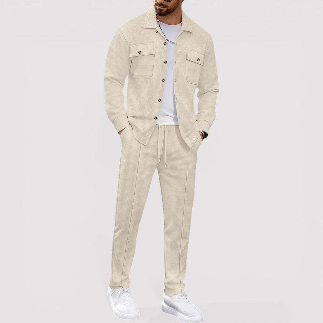Michael Sydney men's shirt and pants set, front view