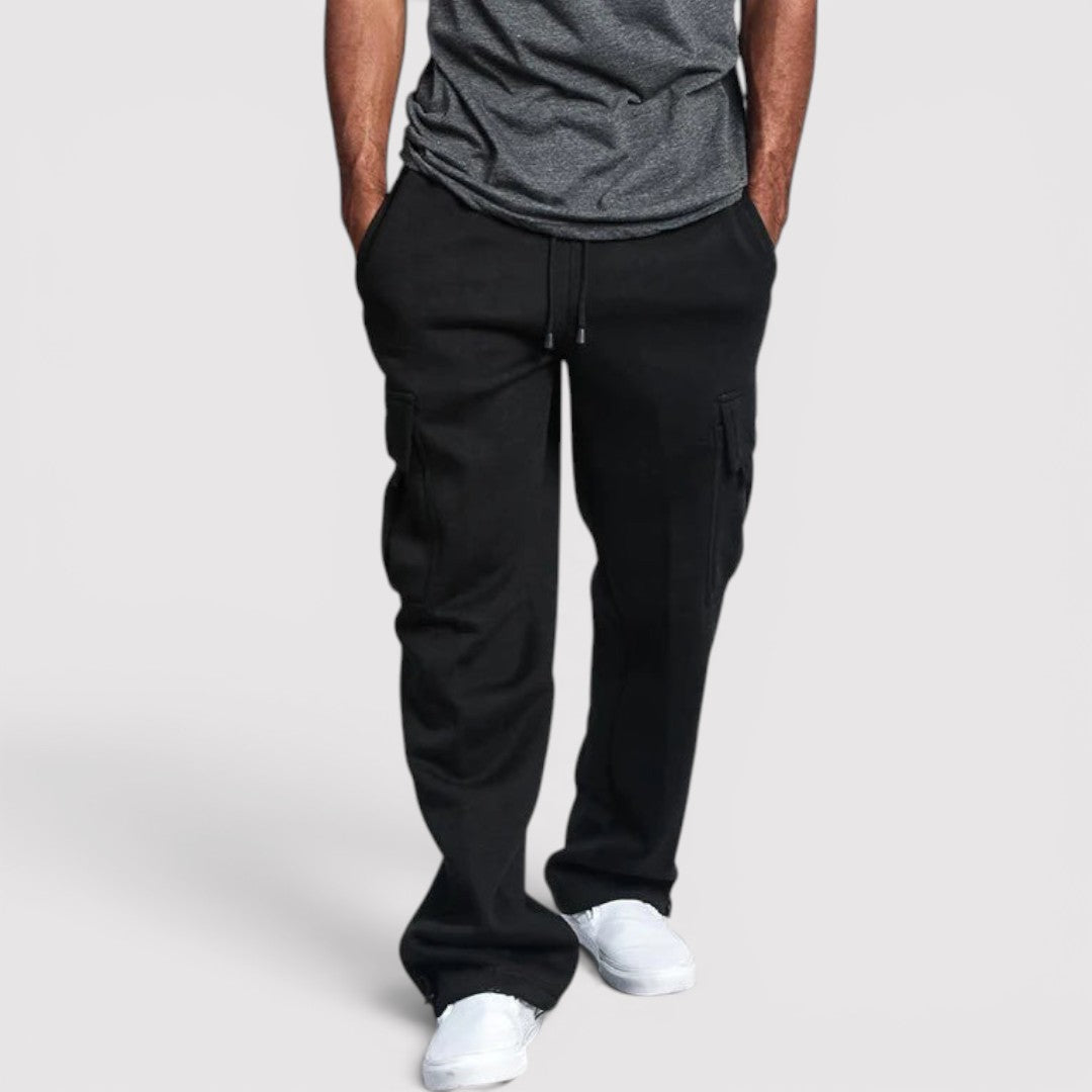 Michael Sydney men's stretch cargo pants, front view