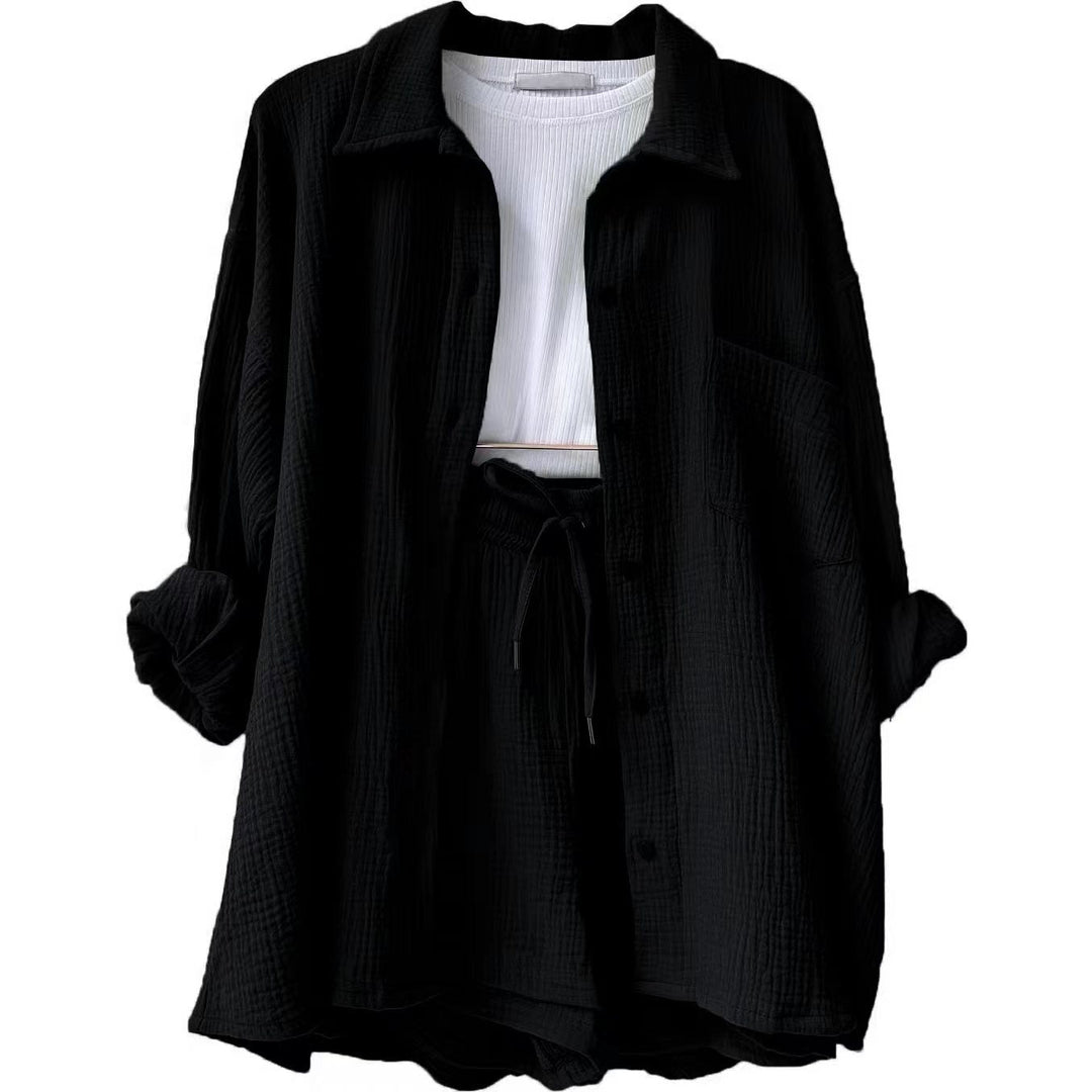 Crystal™ | Button Shirt & Shorts Set